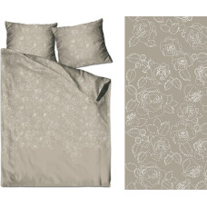 XQ satīna gultasveļa 140x200 Eco Line Botanica ziedi