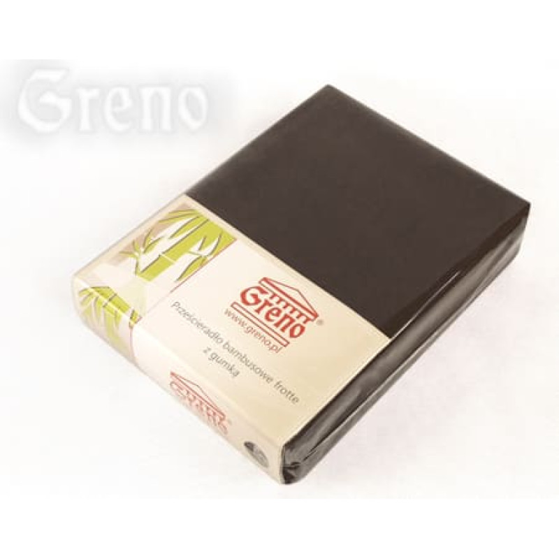 Bambusa palags 180x200 frotē ar gumiju, brūns 021