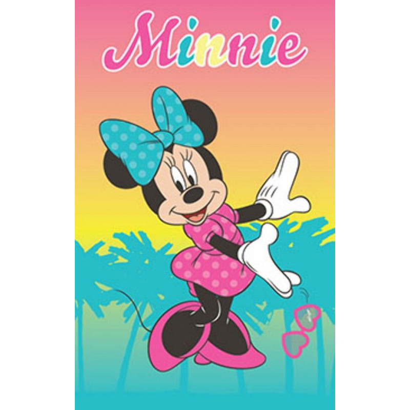 CTI Bērnu dvielis 75x150 Mini Mouse 7168 Minnie Mouse tropics 320 g/m2 kokvilna