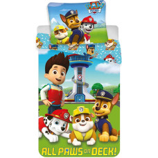 Kokvilnas gultas veļa 140x200 Paw Patrol Paw 9754 Dogs Brigade spilvendrāna 70x90