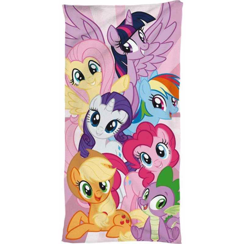 Bērnu dvielis 70x140 Pony My Little 4406 zirgi rozā kokvilna