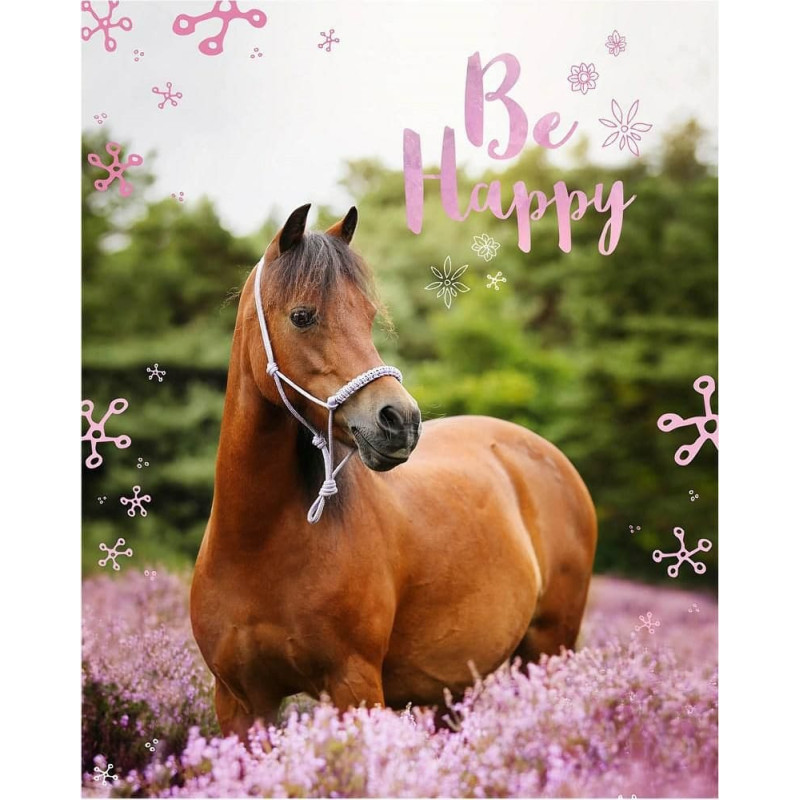 Mikroflaneļa sega 120x150 Zirgs lavandas laukā 0043 Be Happy bērnu sega
