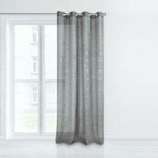 Gatavs aizkars ar starplikām 140x250 Lyn tērauda sudrabs