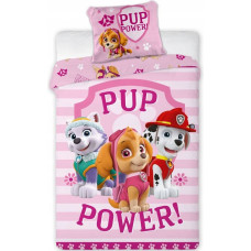 Kokvilnas gultasveļa 140x200 Paw Patrol Paw 1054 Skye Marshall Everest rozā Pup Power