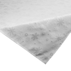 Ziemassvētku galdauts 80x80 Ember baltas sudraba sniegpārslas