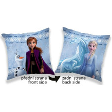 Bērnu spilvendrāna 40x40 3D Frozen 0746 Frozen Anna Elsa Olaf zila