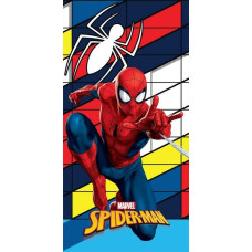 Pludmales dvielis 70x140 Spiderman 9773 Spider Man tumši zils sarkans dzeltens kokvilna