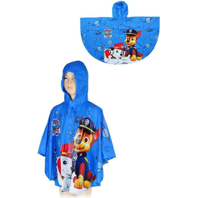 Pončo lietusmētelis 122-128 7-8 gadi Paw Patrol Paw Blue bērnu Maršala Čeisa apmetnis