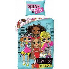 Kokvilnas gultas veļa 140x200 LOL LOL lelles 7210 Modes modes tirkīza abpusēja spilvendrāna 70x90