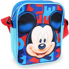Mickey Mouse viena pleca rokassomiņa Mickey Mouse zila sarkana kurjera soma 3064 ar regulējamu siksniņu