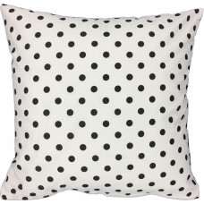 Kokvilnas spilvendrāna 50x60 R051 balti melni polka punktiņi 48D 61D