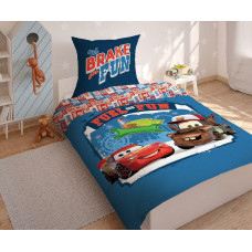 Kokvilnas gultas veļa 140x200 Cars Zygzak Mater McQueen blue 2414