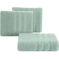 Nefrīta dvielis 70x140 piparmētru frotē, 500g/m2, kokvilnas apmale ar smalkām svītrām