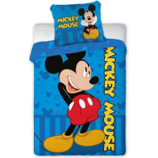 Kokvilnas gultas veļa 100x135 Mickey Mouse Blue 6470 bērnu gultai Mickey Mouse