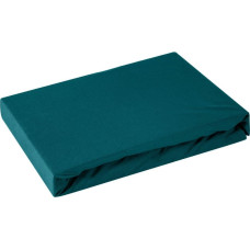 Džersija palags ar gumiju 140x200, tirkīza, augstajam matracim 30 cm, 125 g/m2