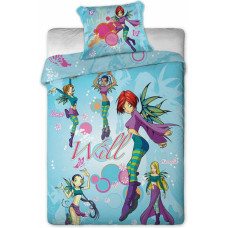 Kokvilnas gultas veļa 140x200 Witch Charmed Ones Will 4647 zila spilvendrāna 70x90