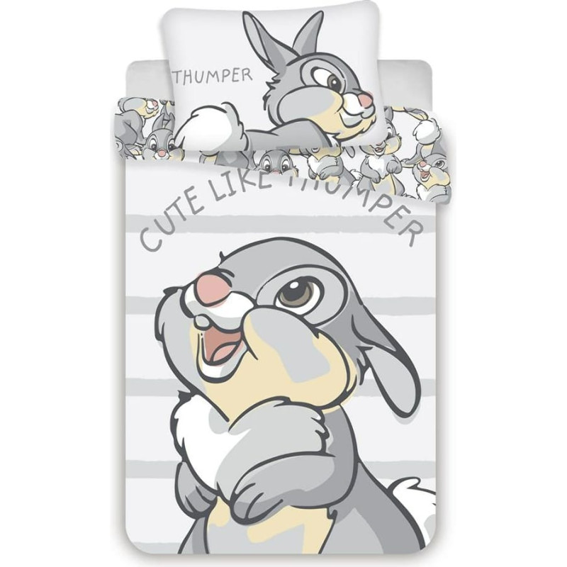 Kokvilnas gultas veļa 100x135 trusis 7295 trusis zaķis Thumper gultiņas spilvendrāna 40x60