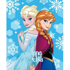 Flīsa sega 130x160 Frozen 040 Frozen Anna Elsa 7599 blue snowballs bērnu sega Fleece