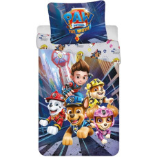 Kokvilnas gultasveļa 140x200 Paw Patrol Paw 2486 tumši zili pelēki brigādes suņi filmas spilvendrāna 70x90 bērniem