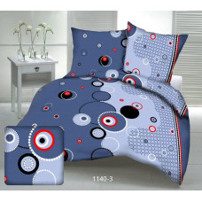 Mizas pakaiši 140x200 apļi zili tumši zili 1140-3