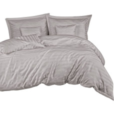 Bambusa gultas veļa 180x200+ 2x70x80 + 4x40x40 pelēkas svītras parasts kokvilnas satīns Bamboo 23