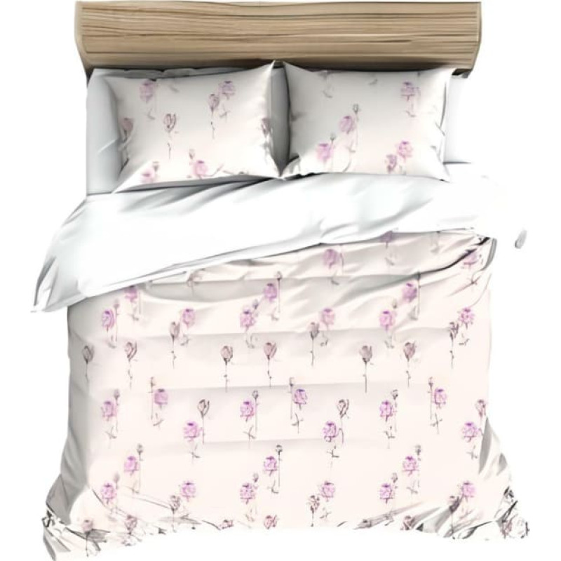 Kokvilnas spilvendrāna 50x60 pūderrozā rozes 120 N kokvilna Maks