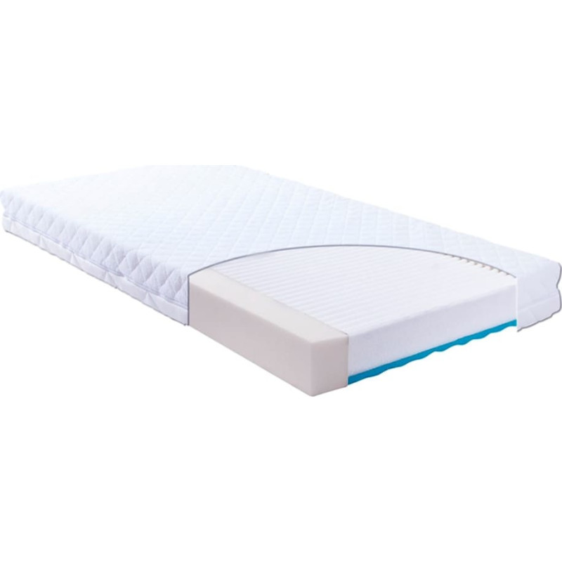 Ortopēdiskais matracis 70x140x10 Carpathia ar ventilācijas kanālu sistēmu un stepētu, žakarda pārklāju ar rāvējslēdzēju