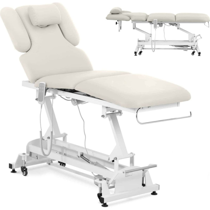 Physa Gultas skaistumkopšanas galds elektriskajai masāžai 3 motori 250 kg NANTES - bēšs