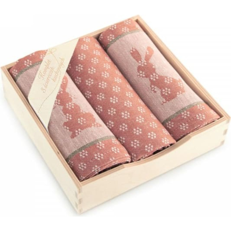 Szarak virtuves lupatu komplekts, 3 gab., rūda 8525/10, koka kastē 22