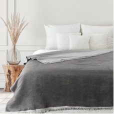 Akrila kokvilnas sega 220x240 Duo, sudrabs, tērauds, abpusēja