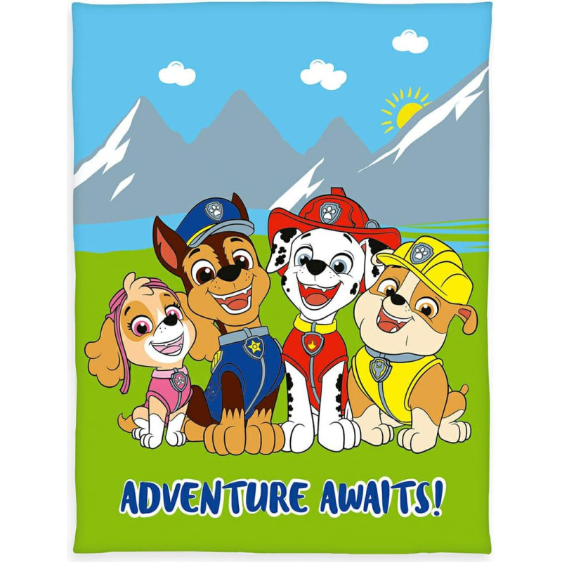 Bērnu sega 130x170 Paw Patrol zila flīsa H24