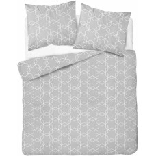 Satīna gultas veļa 160x200 pelēka ģeometrija 4604 A Home Satin 64