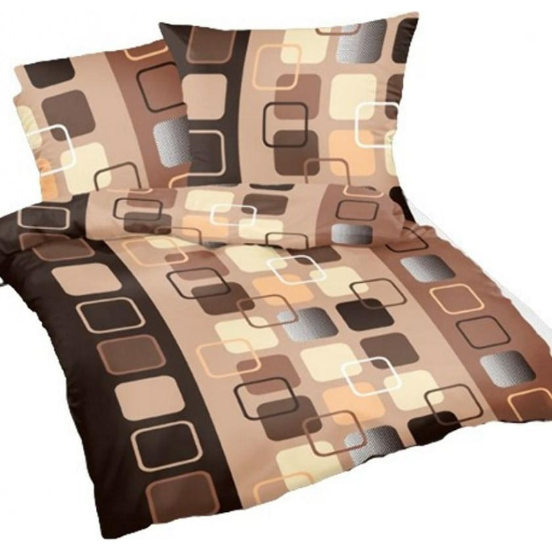 Mizas spilvendrāna 40x40 bēši brūni kvadrāti R396-2 Kora 23
