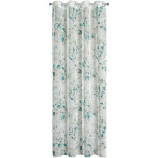 Gatavs aizkars Ava 140x250 zils un zelts ar cilpām