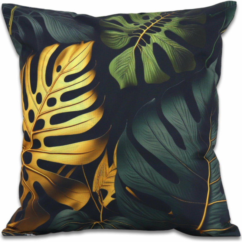 Botanic ūdensizturīgs spilvens ar UV filtru 45x45 Black Gold atstāj melno zeltu