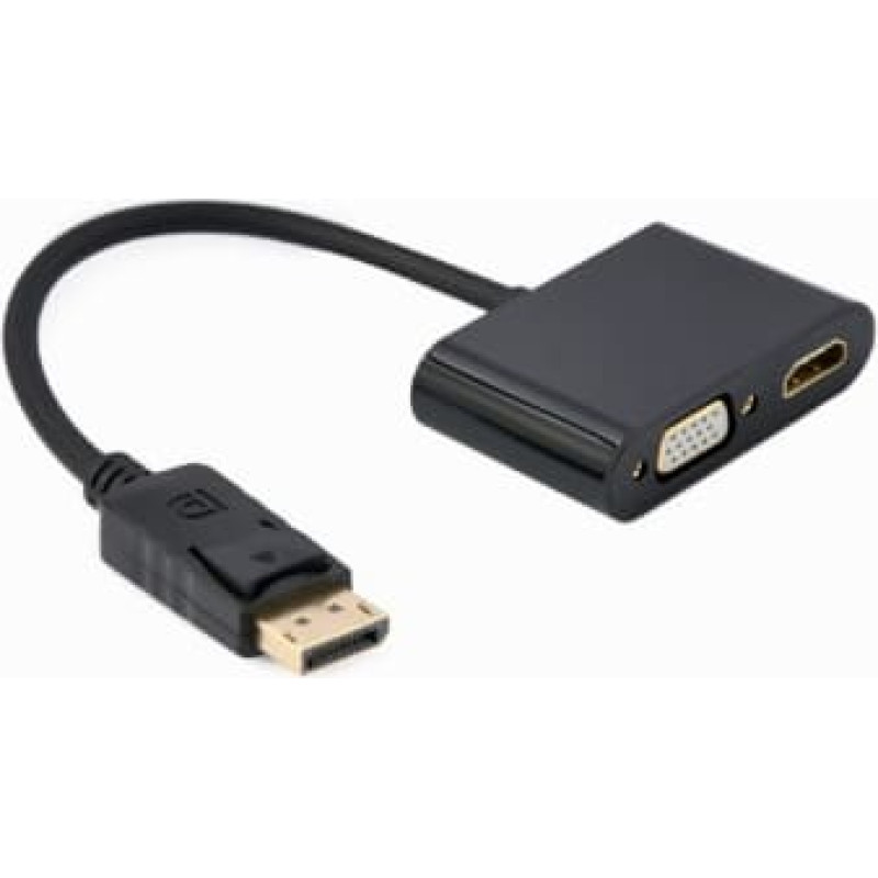 Adapteris Gembird DisplayPort Male - HDMI Female + VGA Female Black