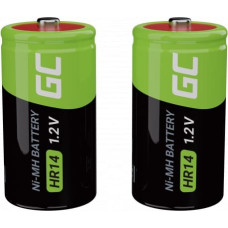 Rechargeable batteries 2x C R14 HR14 Ni-MH 1.2V 4000mAh Green Cell