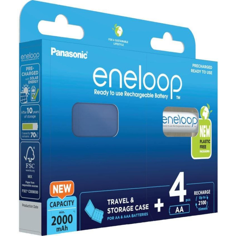 Panasonic Eneloop AA 2000mAh rechargeable - 4 pcs + BOX