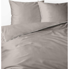 Satīna gultas veļa 160x200 bēša ar caurulēm Mako Satin 62