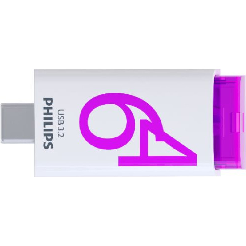 PHILIPS USB-C 3.2 Gen 1 Flash Drive Click Magic Purple 64GB