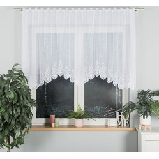 CLEMENTYNA Gatavs žakarda aizkars, platums 200 x augstums 120 cm, krāsa 001 balta 018539/FBL/001/200120/1