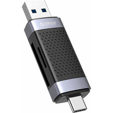 Orico CD2D-AC2-BK-EP TF|SD memory card reader, USB + USB-C (black)