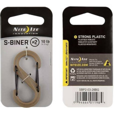 Nite Ize - S-Biner #2 plastmasas melnie vārti - Coyote - SBP2-03-28BG