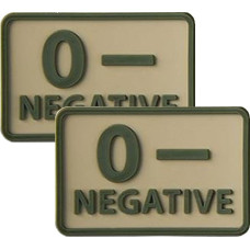 Helikon - PVC plāksteris - Asinsgrupa - 0- NEG - Haki - 2 gab