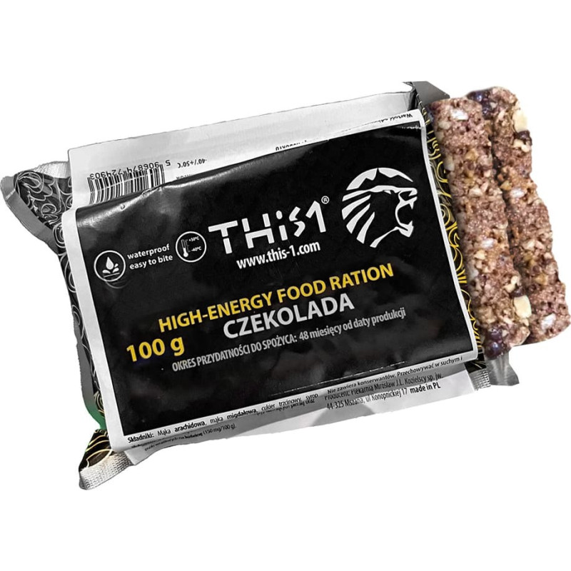 This-1 - Survival Energy batoniņš - Šokolāde - 552 kcal - 100 g