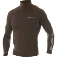 Brubeck - Ranger Wool termiskais džemperis - ar garām piedurknēm - haki - LS1420M (M)