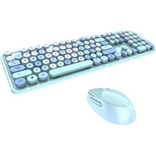 Wireless keyboard + mouse set MOFII Sweet 2.4G (blue)