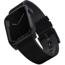 UNIQ pasek Straden Apple Watch Series 1|2|3|4|5|6|7|8|SE|SE2|Ultra 42|44|45mm. Leather Hybrid Strap czarny|black