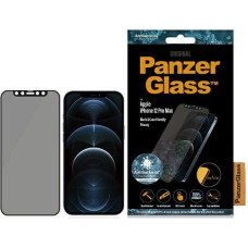 PanzerGlass E2E Super+ iPhone 12 Pro Max Case Friendly AntiBacterial Microfracture Privacy czarny|black