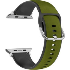 Beline pasek Apple Watch Silico Leather 42|44|45|49mm zielono-czarny |green-black box
